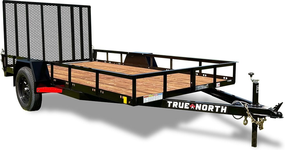 77-in x 12-ft Utility Trailer With Gate, Black N1G3 - product image 1