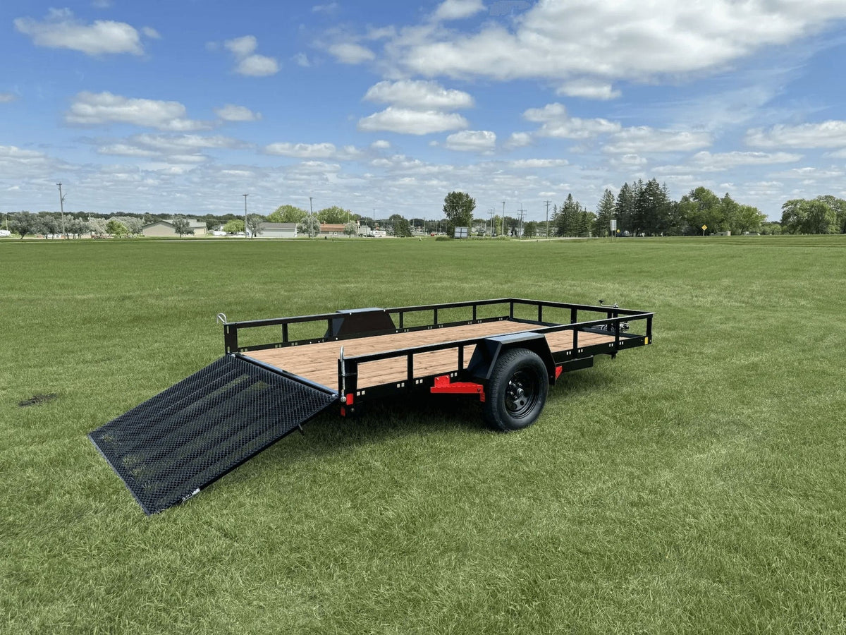 77-in x 12-ft Utility Trailer With Gate, Black N1G3 - product image 5