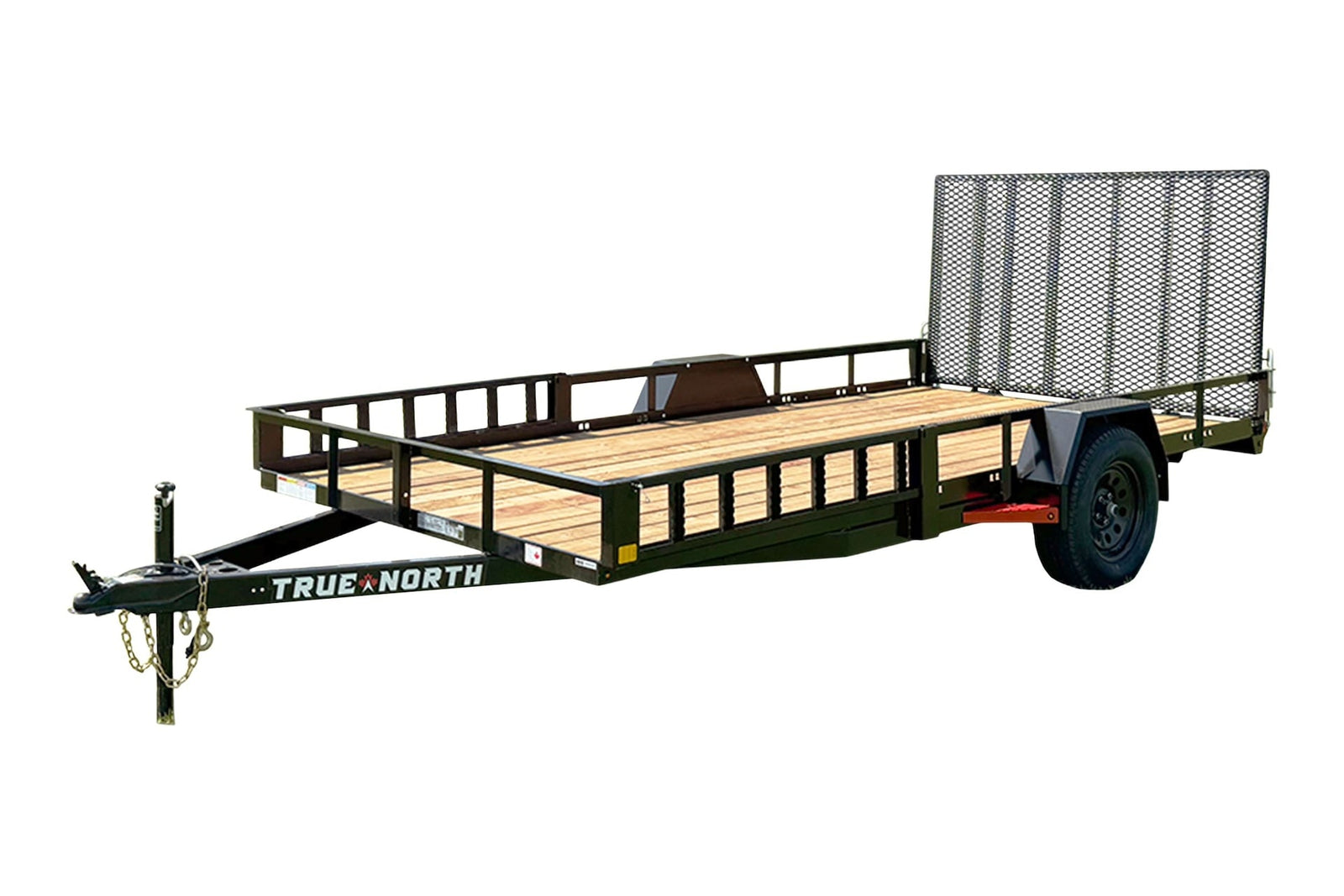 83-in x 14-ft Utility Trailer With Gate & Side ATV Ramps, Black O6H8 - product image 1