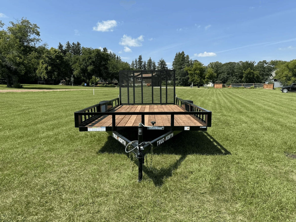 83-in x 14-ft Utility Trailer With Gate & Side ATV Ramps, Black O6H8 - product image 4
