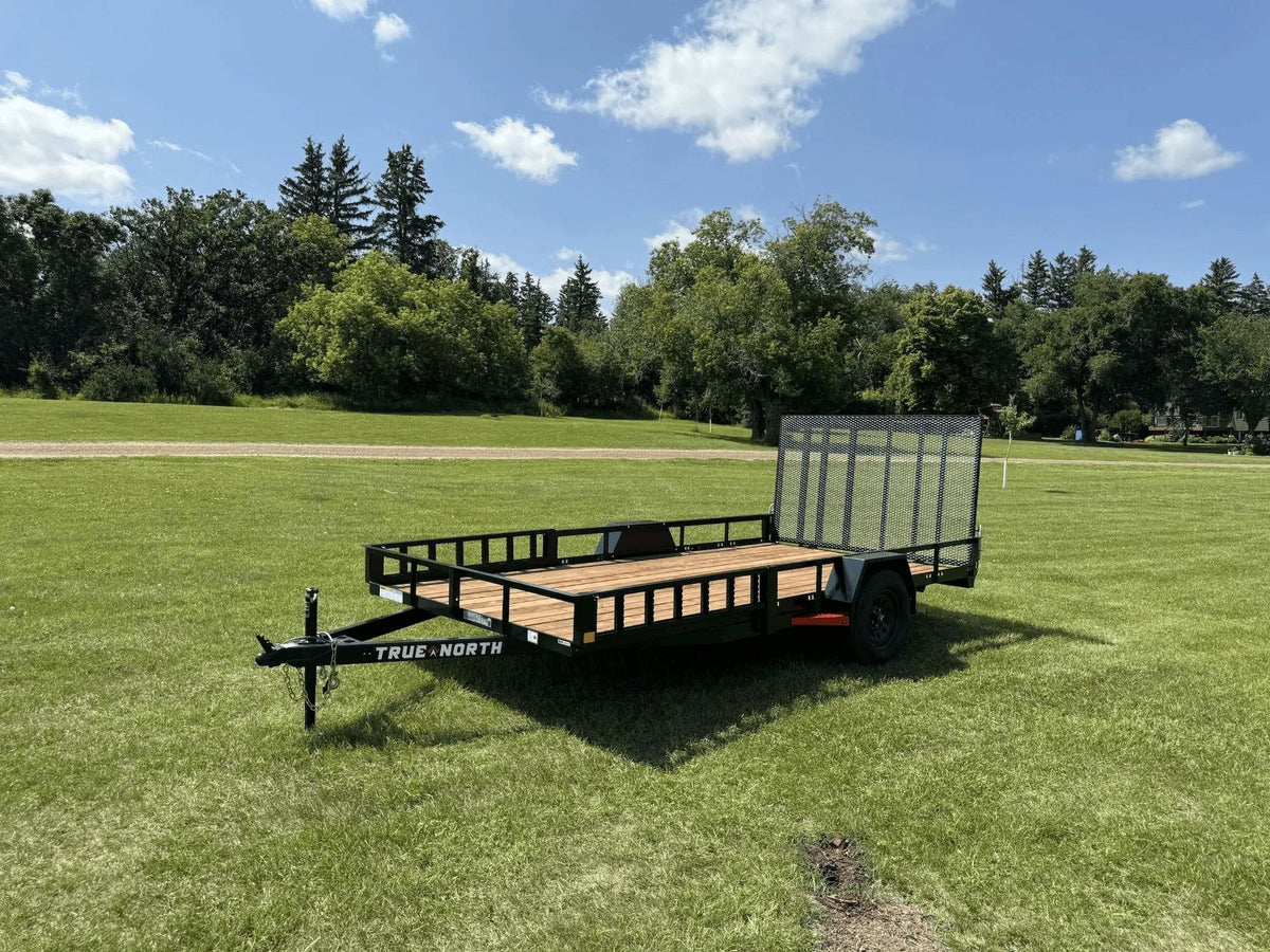 83-in x 14-ft Utility Trailer With Gate & Side ATV Ramps, Black O6H8 - product image 5