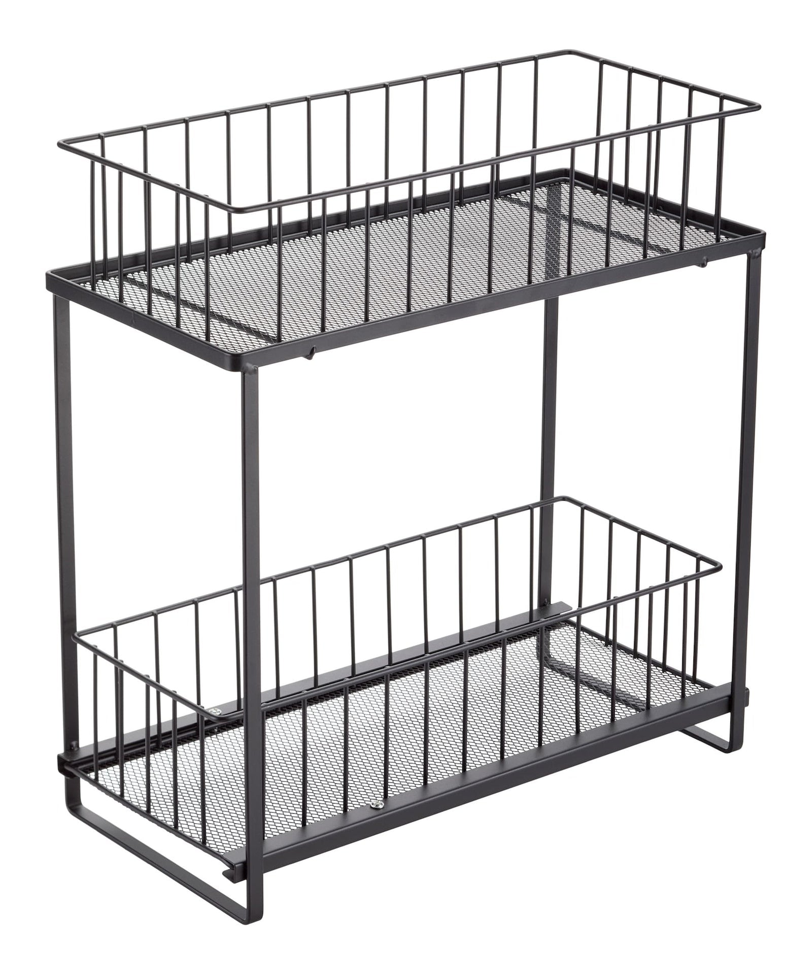 Type A 2-Tier Shower Organizer with Slide Out Basket, Black K4E5 - product image 1