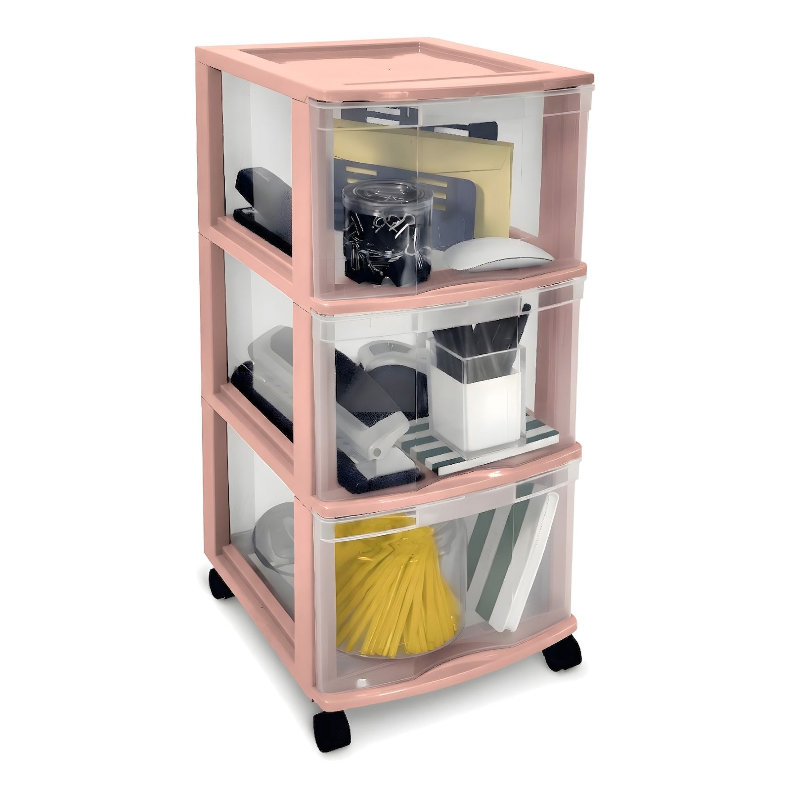 Type A 3-Drawer Storage Tower, Pink V8I9 - product image 2