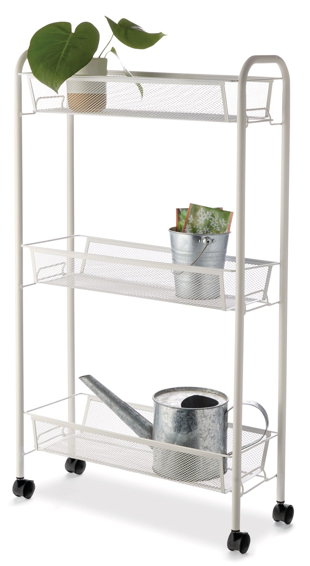 type A 3-Tier Mesh Wire Slim Storage Cart T6G7 - product image 2