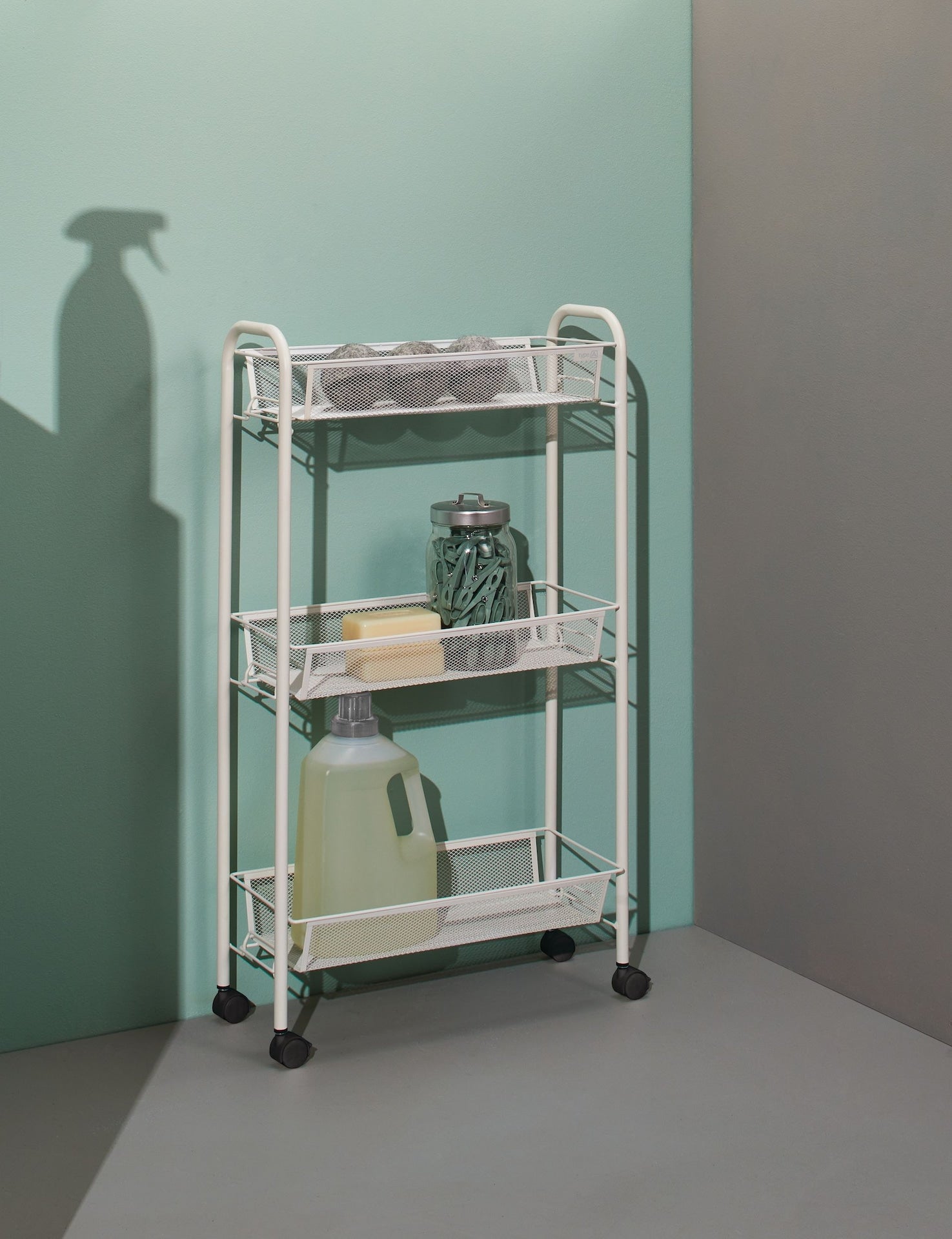 type A 3-Tier Mesh Wire Slim Storage Cart T6G7 - product image 5