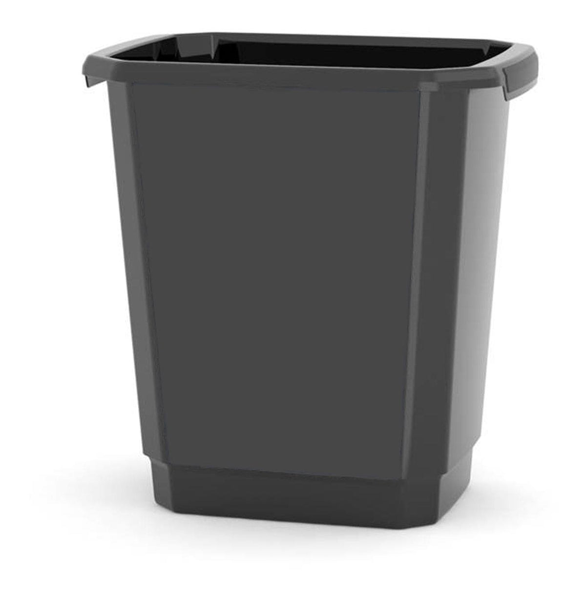 type A Plastic Open Rectangular Kitchen Garbage Can, Black, 14-L A2I6 - product image 1
