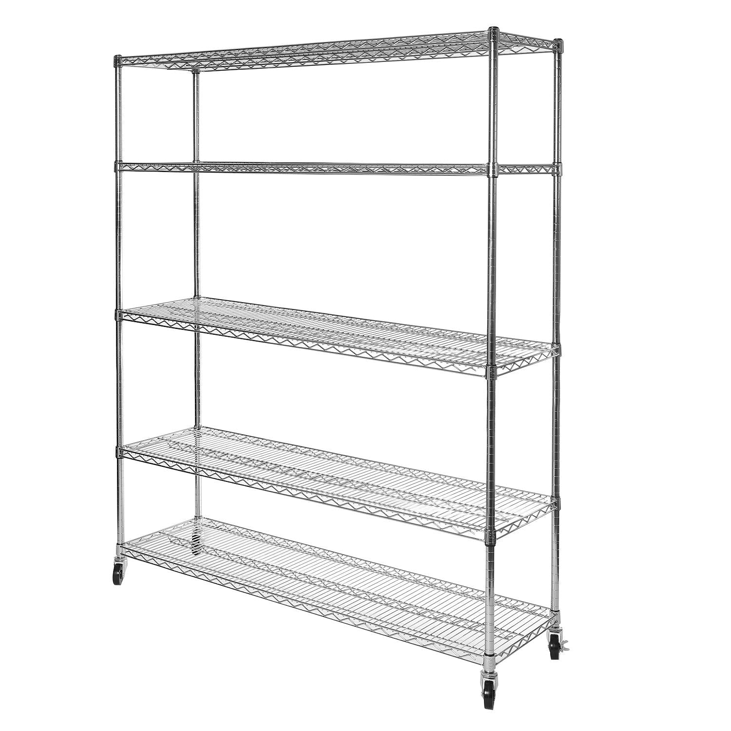 Classics 5-Tier Steel Shelving Rack, 60-in x 24-in x 72-in D5F1 - product image 2