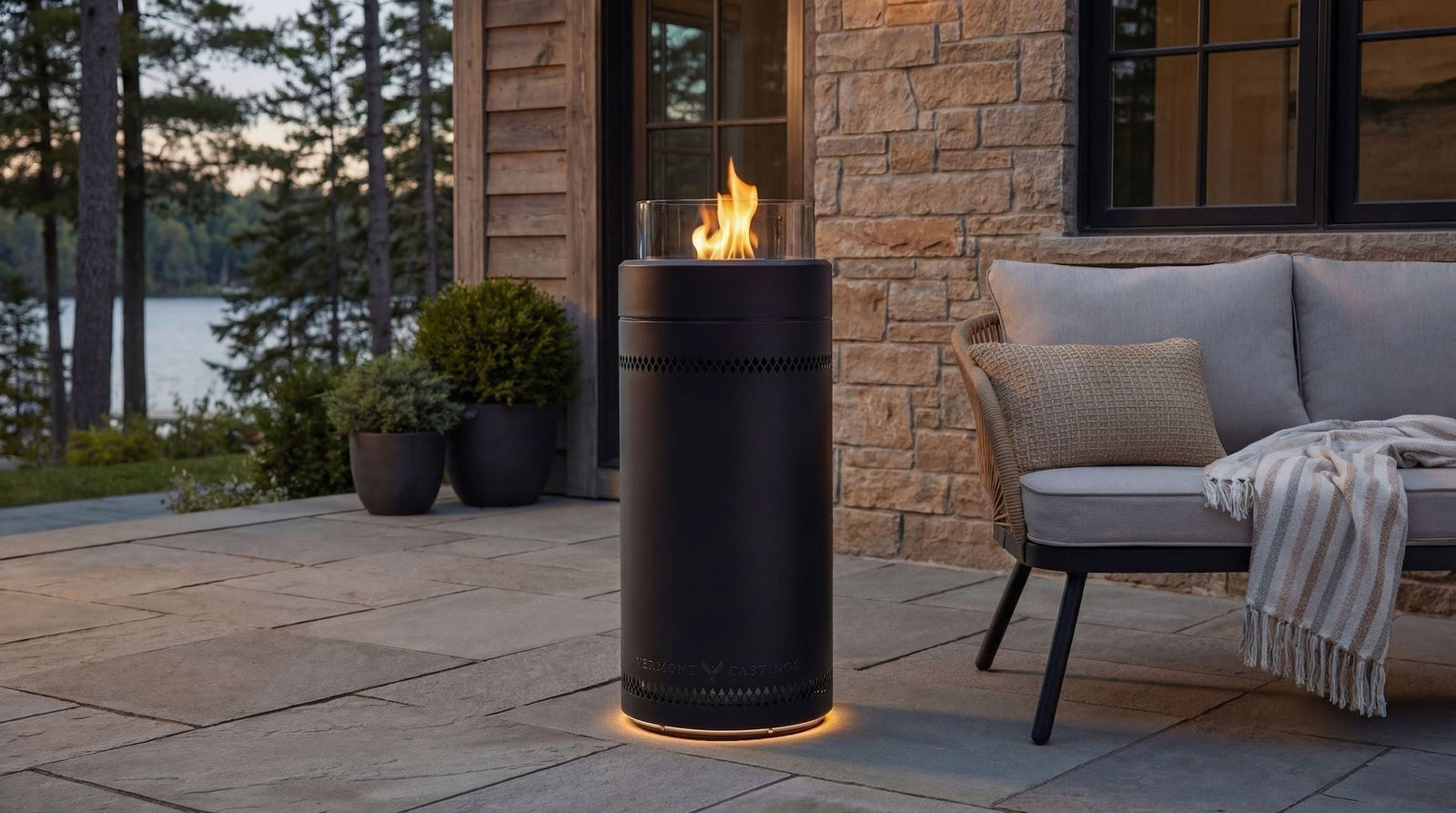 LP Gas Fire Column with LED Glow Ring L6V2 - product image 6