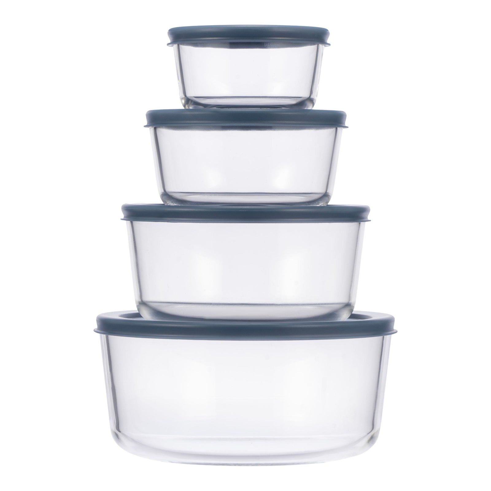 Round Glass Food Storage Container Set with Lids, 8-pc G4S8 - product image 1