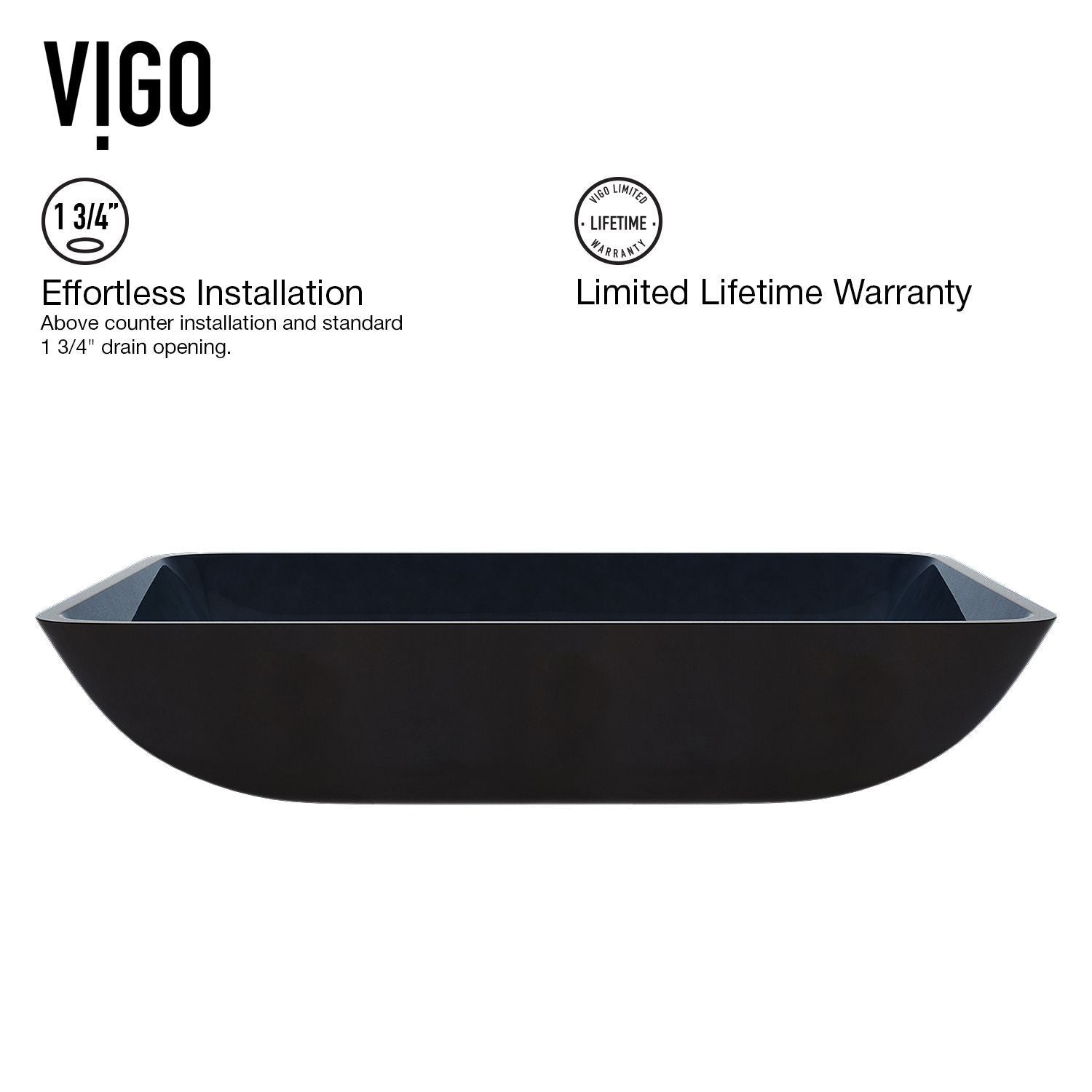 Glass Rectangular Vessel Bathroom Sink/Basin, Turquoise N2D7 - product image 4
