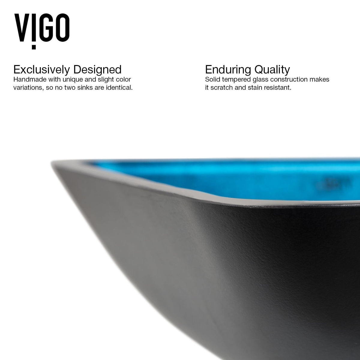 Glass Turquoise Water Bathroom Sink/Basin Set with Duris Faucet and Rectangular Vessel H2W5 - product image 8