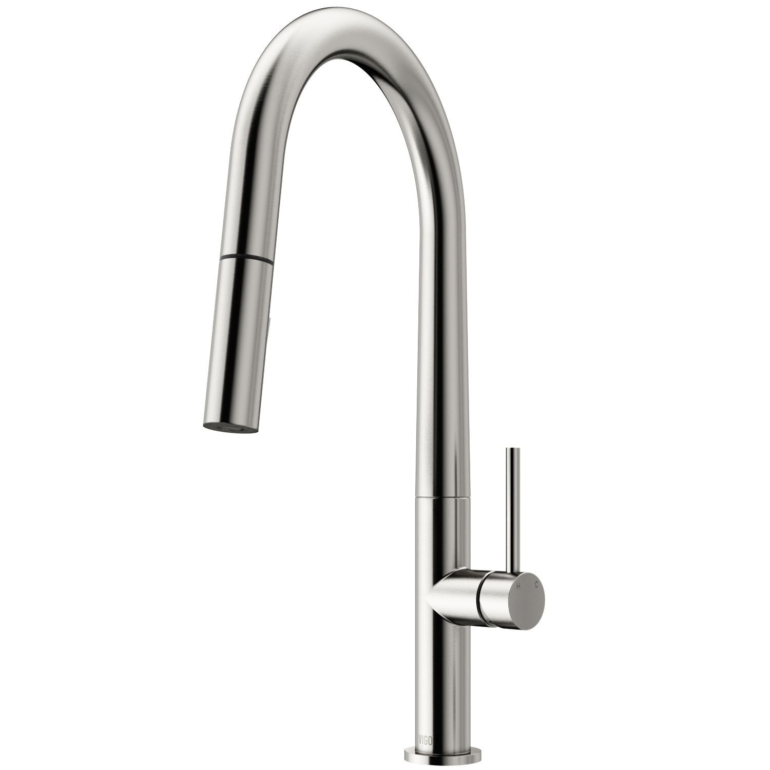 Greenwich Single Handle Pull Down Sprayer Kitchen Faucet with Deck Plate, Stainless Steel U3N3 - product image 1