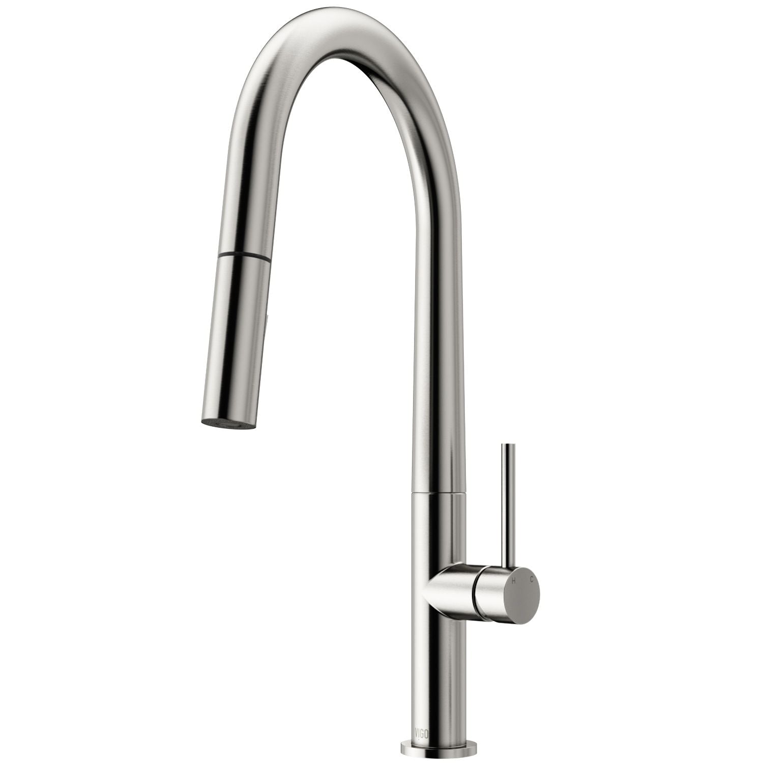 Greenwich Single Handle Pull Down Sprayer Kitchen Faucet with Deck Plate, Stainless Steel O9D7 - product image 2