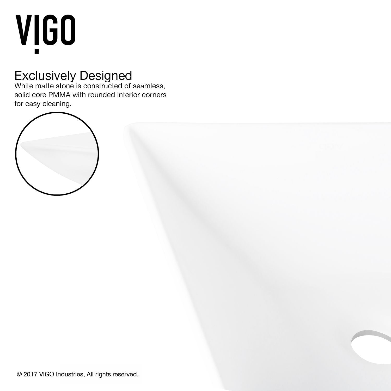 Hibiscus Matte Stone Round Vessel Bathroom Sink/Basin, Above-Counter Installation, White Q1J0 - product image 4