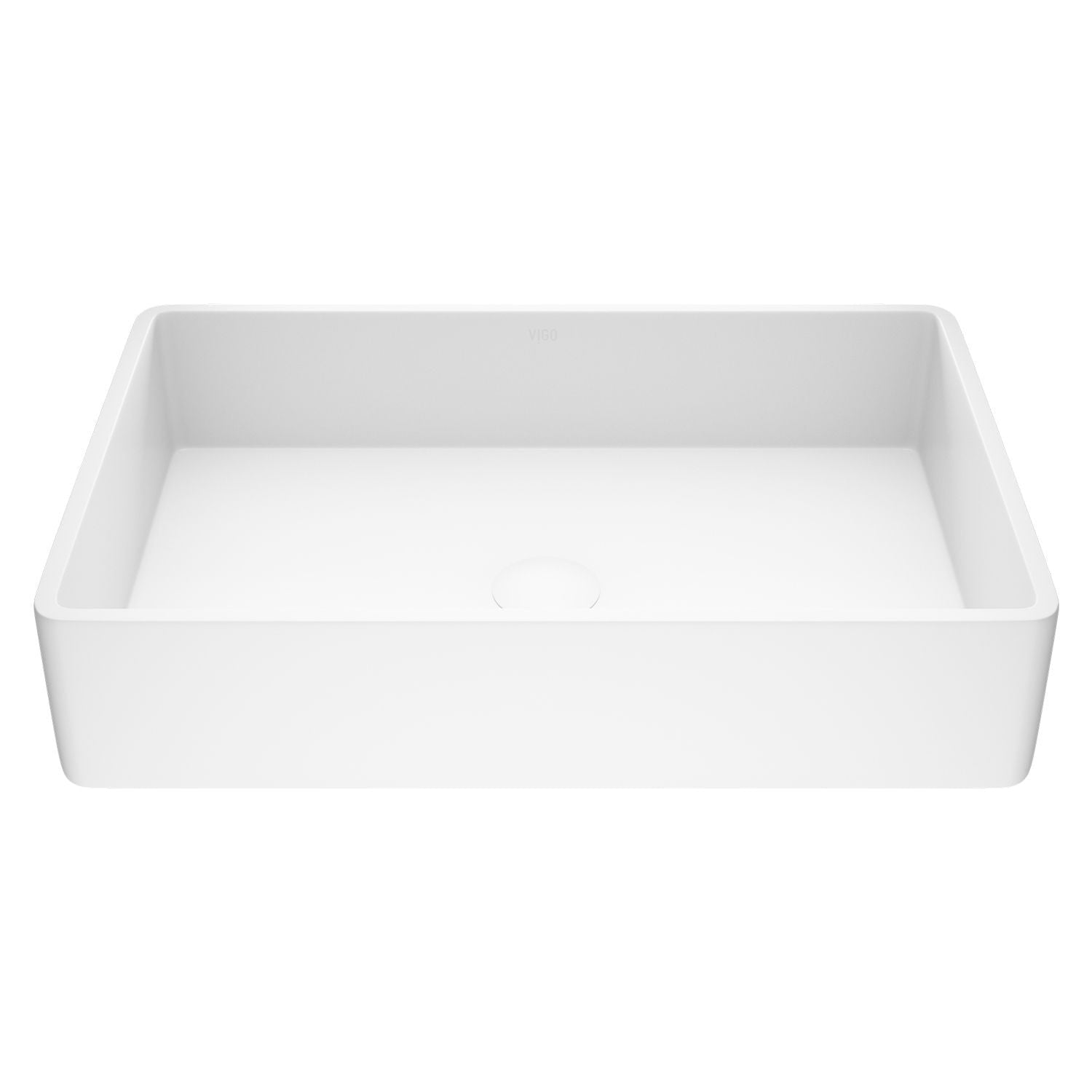 Magnolia Matte Stone Vessel Bathroom Sink/Basin with Deep Bowl, White O4Q5 - product image 1