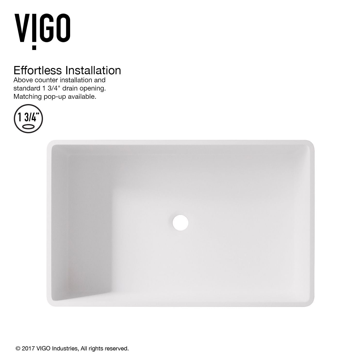Magnolia Matte Stone Vessel Bathroom Sink/Basin with Deep Bowl, White O4Q5 - product image 4
