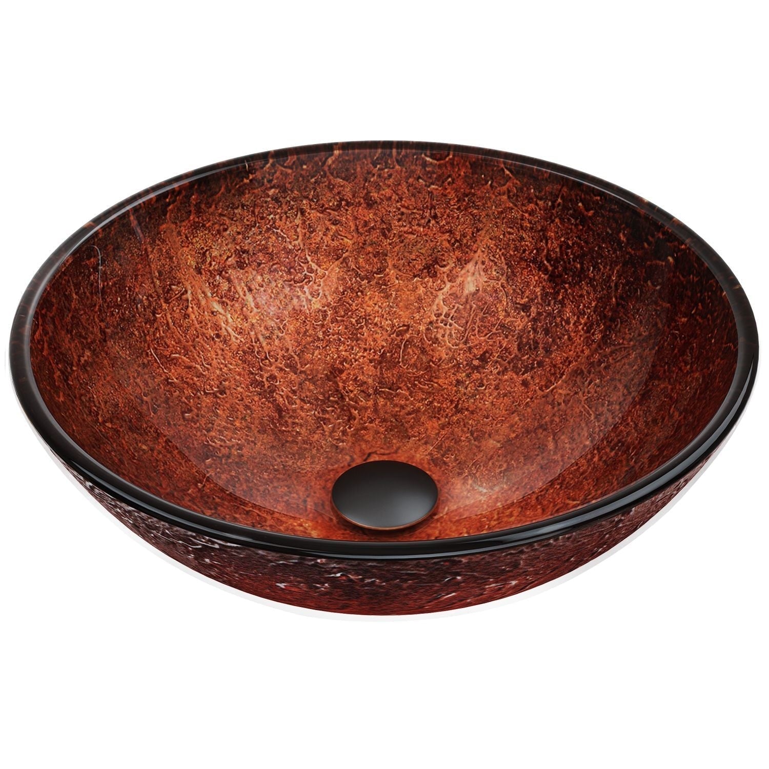 Mahogany Moon Glass Vessel Bathroom Sink X5H3 - product image 1