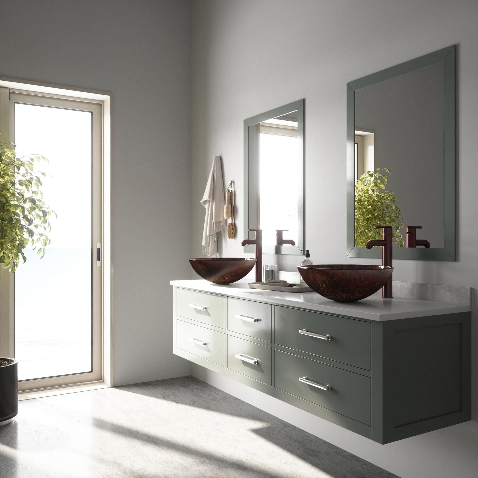 Mahogany Moon Glass Vessel Bathroom Sink X5H3 - product image 8