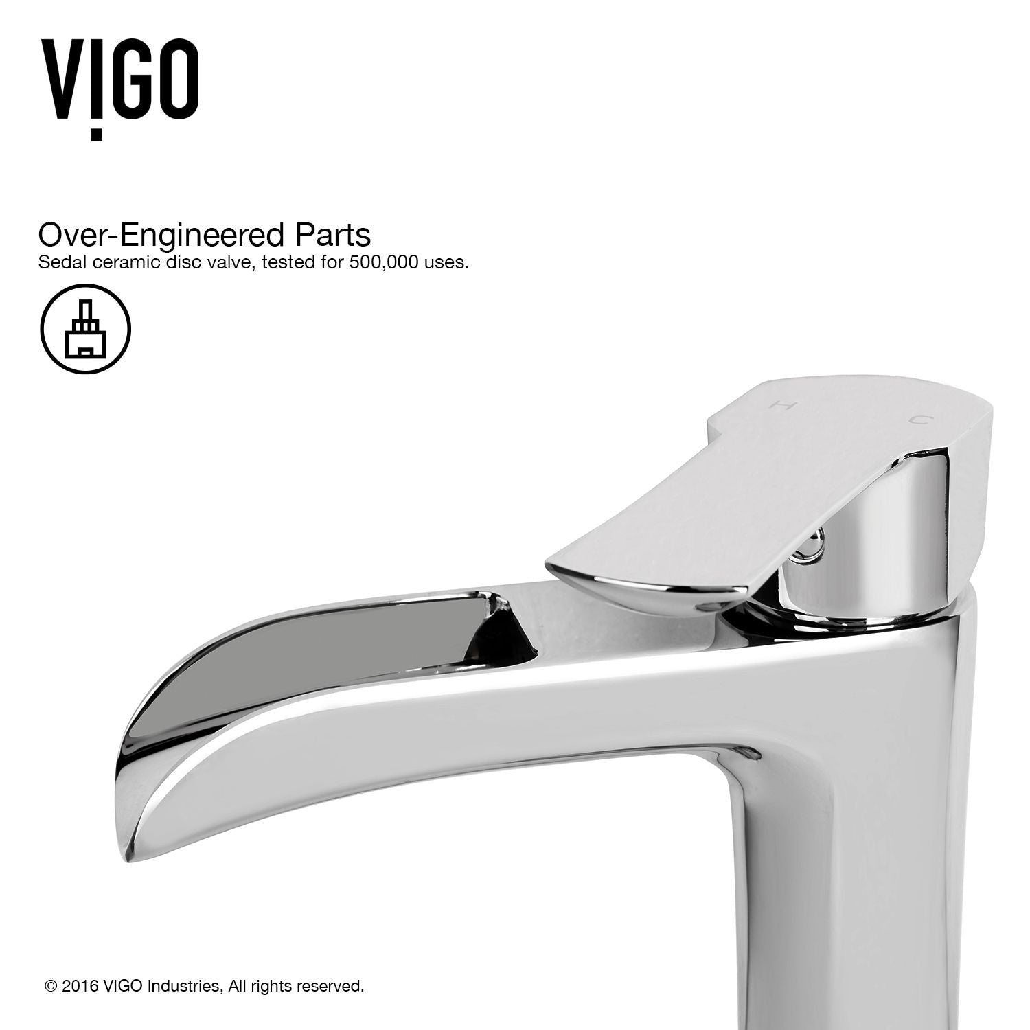 Marigold MatteStone White Bathroom Sink/Basin Set with Niko Faucet and Rectangular Composite Vessel T1I2 - product image 4