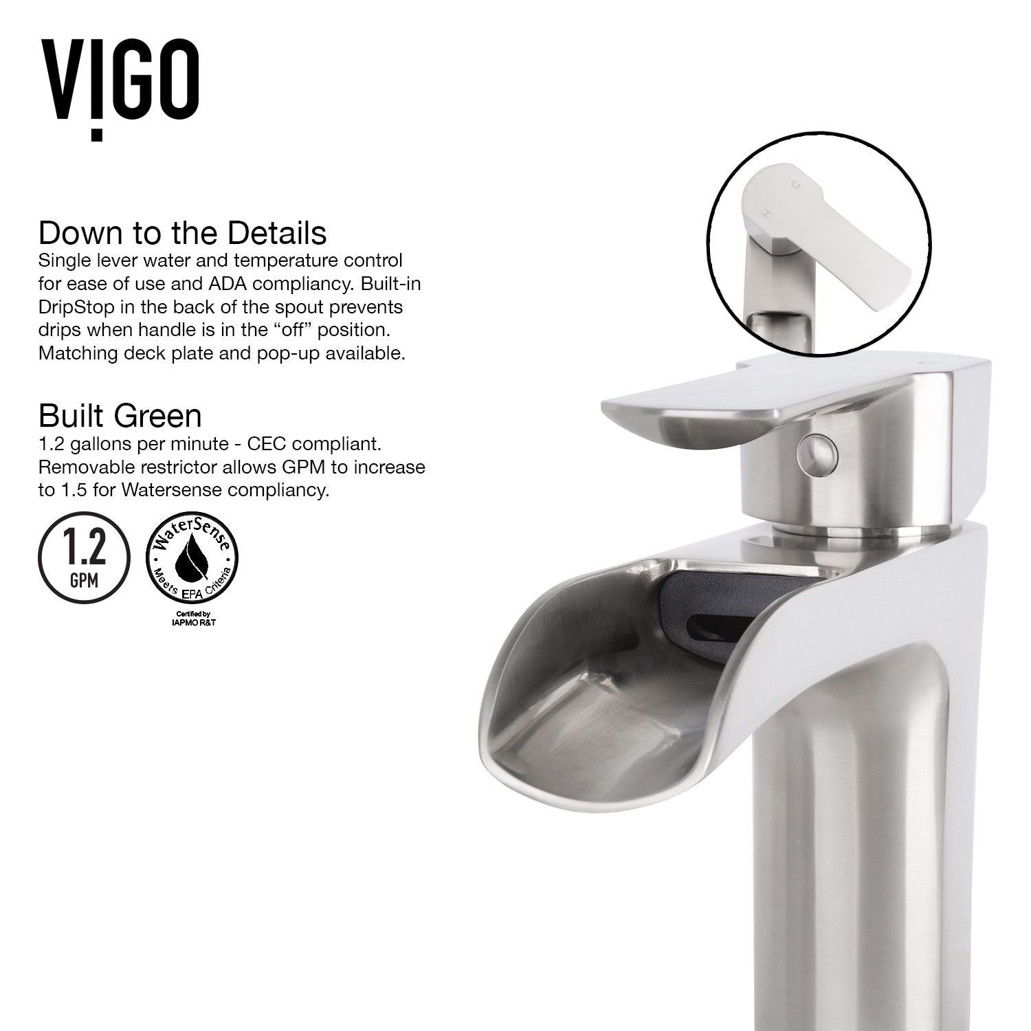 Niko Single Handle Vessel Sink Bathroom Faucet with Deck Plate, Brushed Nickel K0Y5 - product image 8