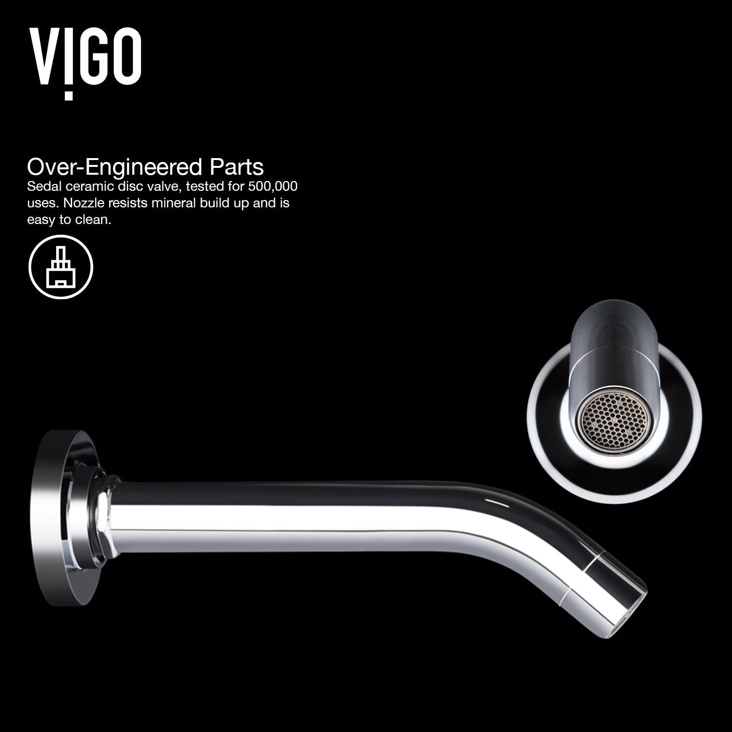 Olus Wall Mount Single Lever Bathroom Sink Faucet, WaterSense Certified, Chrome S4H3 - product image 6