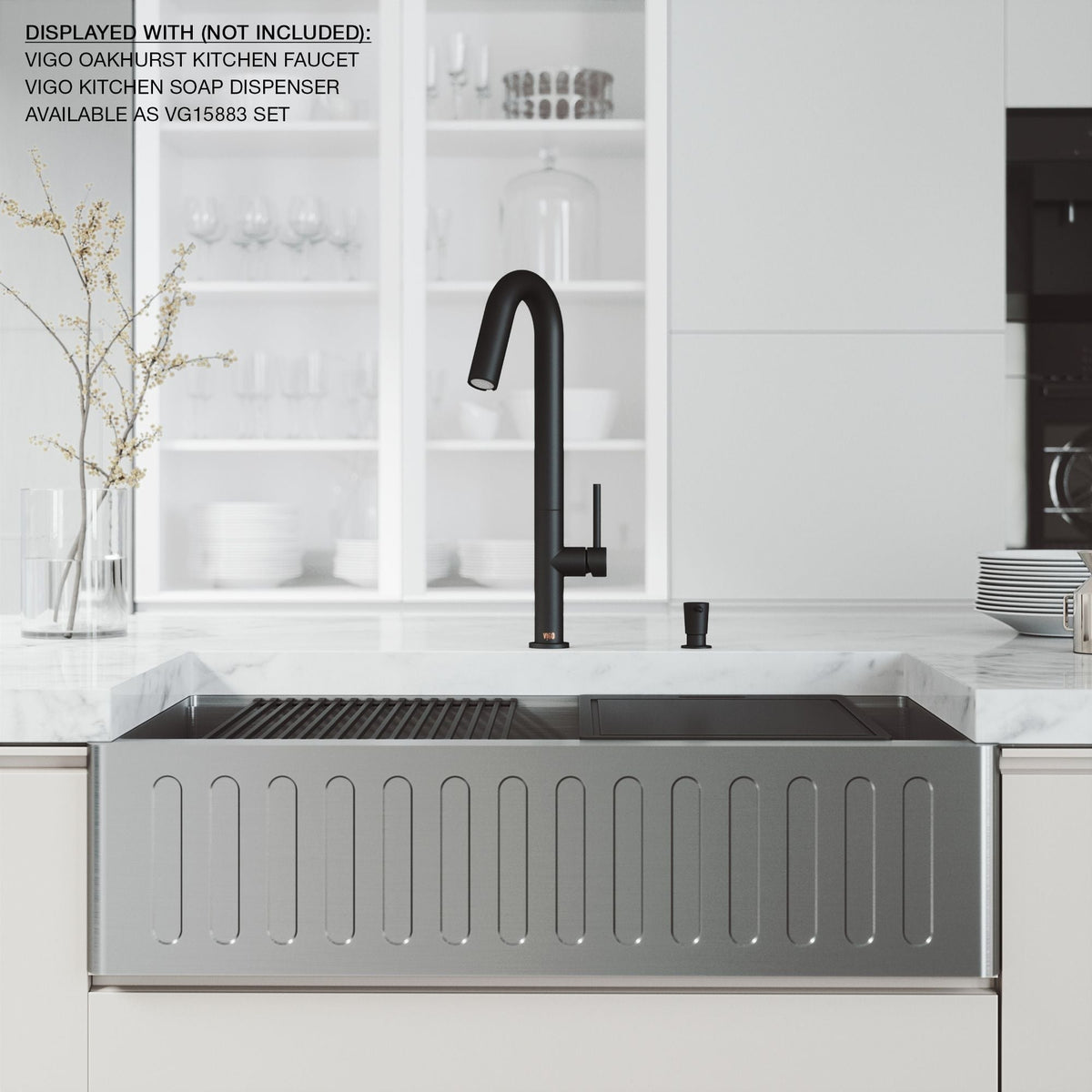 Oxford Single Farmhouse Kitchen Sink, 36-in x 21-in L8X5 - product image 8