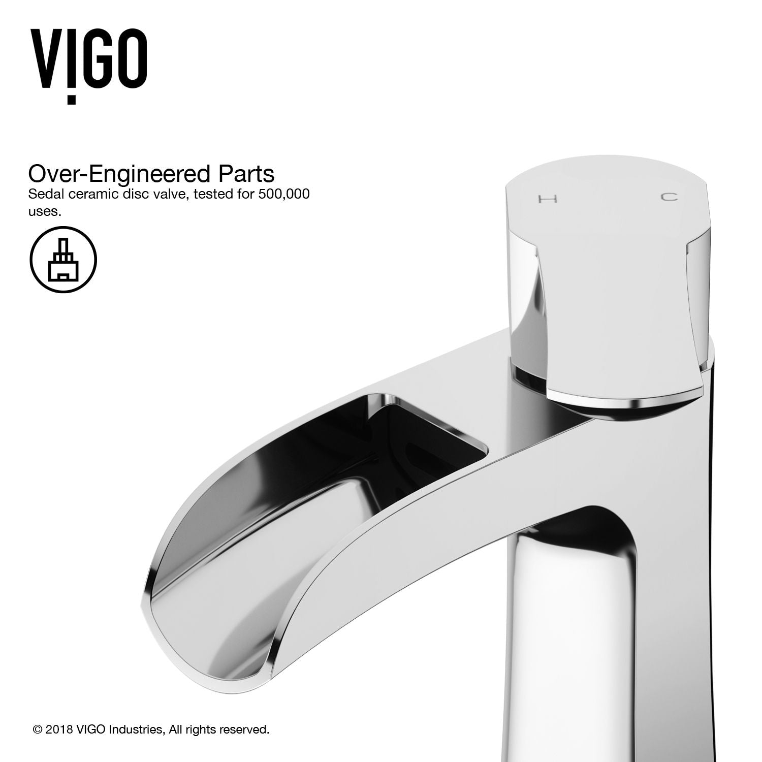 Paloma Single Handle Single Hole Bathroom Sink Faucet, WaterSense Certified, Chrome U6V3 - product image 7