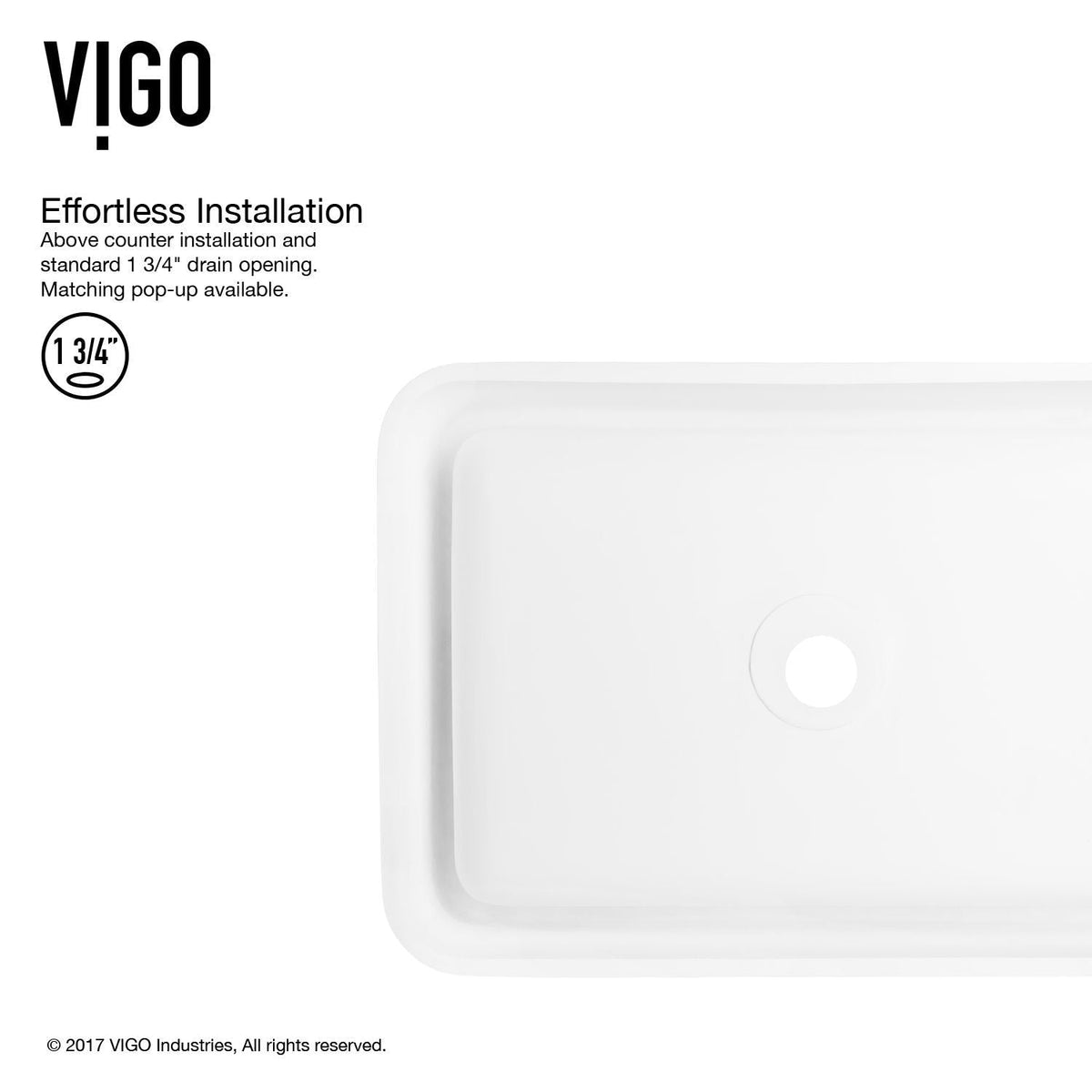 Petunia Matte Stone Rectangular Composite Vessel Bathroom Sink/Basin with Rounded Edges & Deep Bowl, White M0Y5 - product image 5