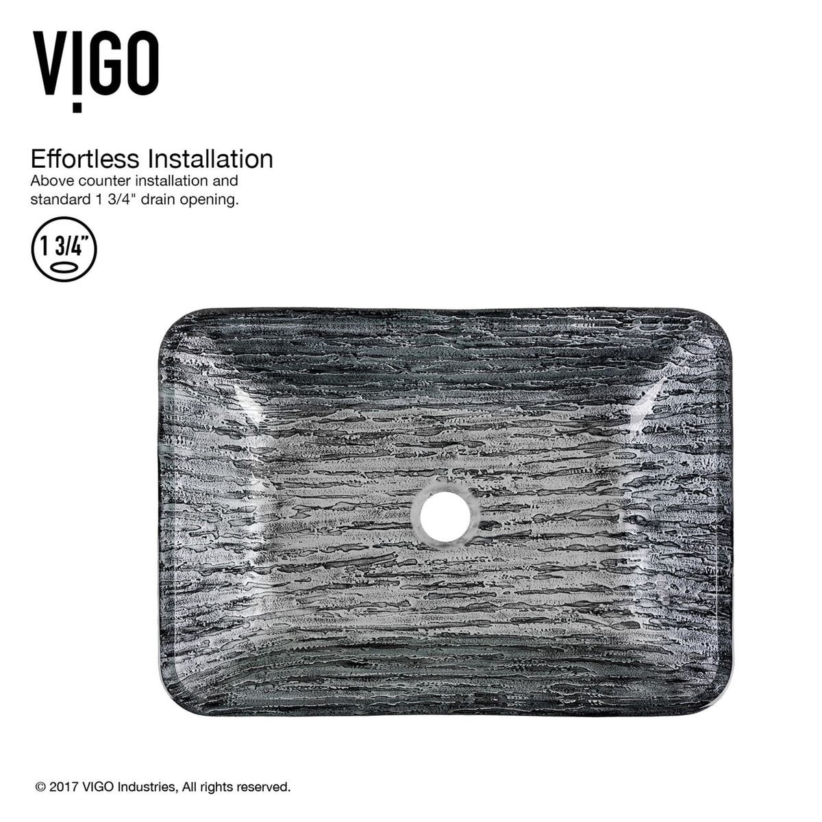 Titanium Glass Slate Grey Bathroom Sink/Basin Set with Niko Faucet and Rectangular Vessel N1N8 - product image 2