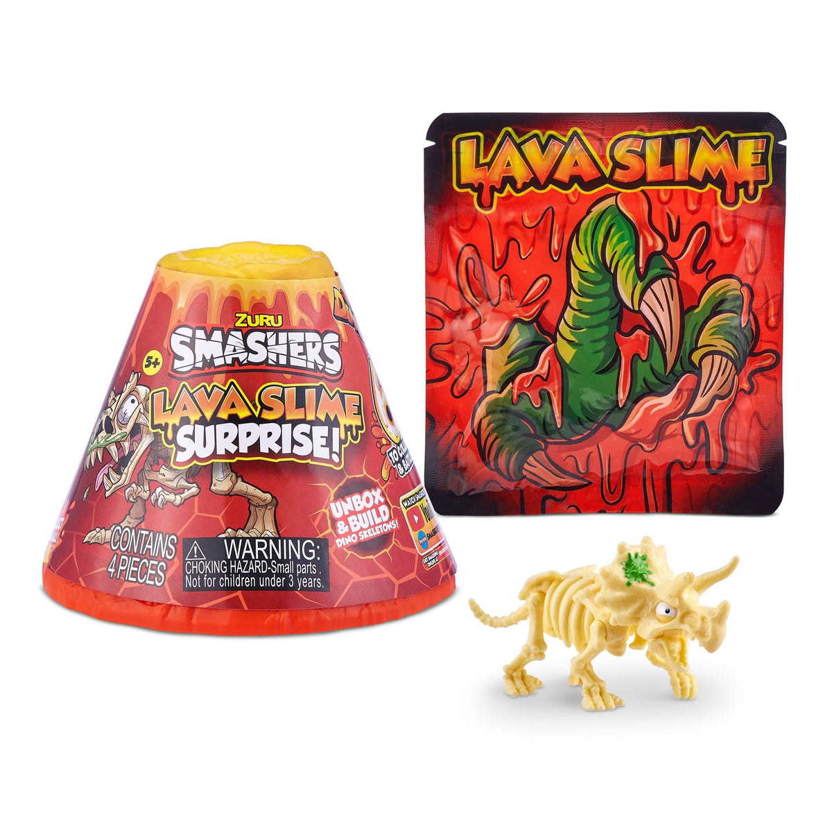 Lava Slime with Dinosaur Toy Favour, Multi-Coloured, 4-pk, Ages 5+, for Arts & Crafts/Birthday Favour U5E4 - product image 1