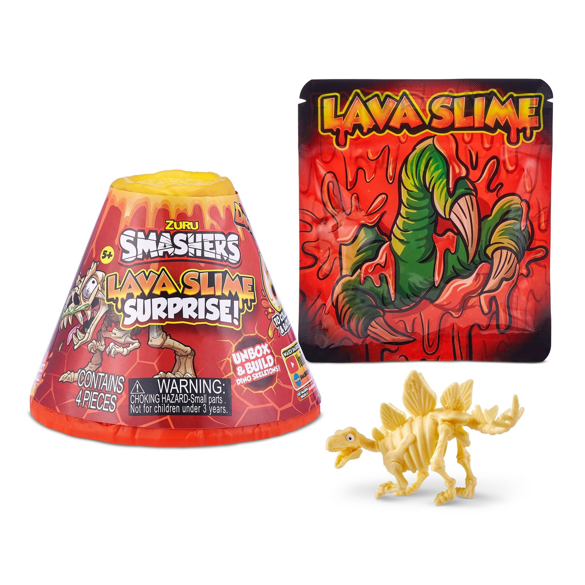 Lava Slime with Dinosaur Toy Favour, Multi-Coloured, 4-pk, Ages 5+, for Arts & Crafts/Birthday Favour U5E4 - product image 2
