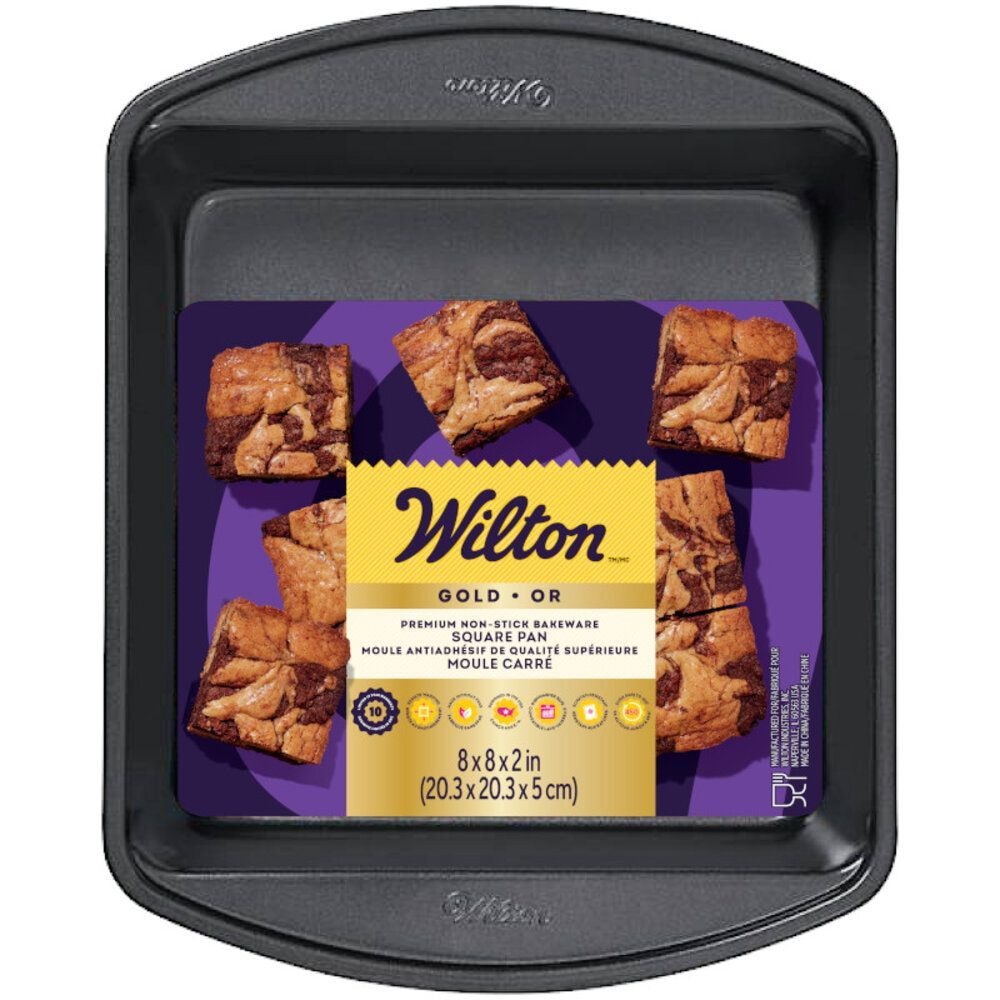 Gold Premium Non-Stick Bakeware Square Cake Pan, 8x8x2-in U9M6 - product image 2