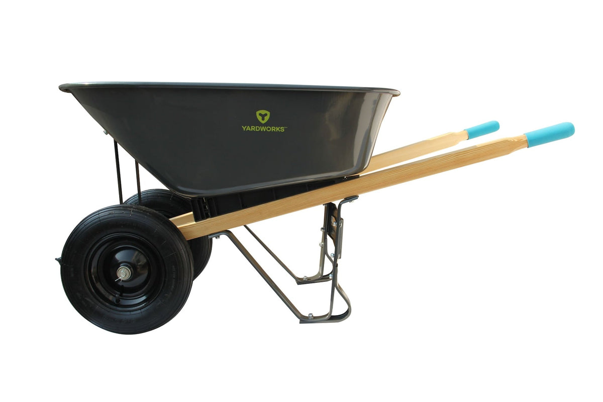 Steel Tray 2-Wheel Garden Wheelbarrow, 6-cu-ft R6A9 - product image 4