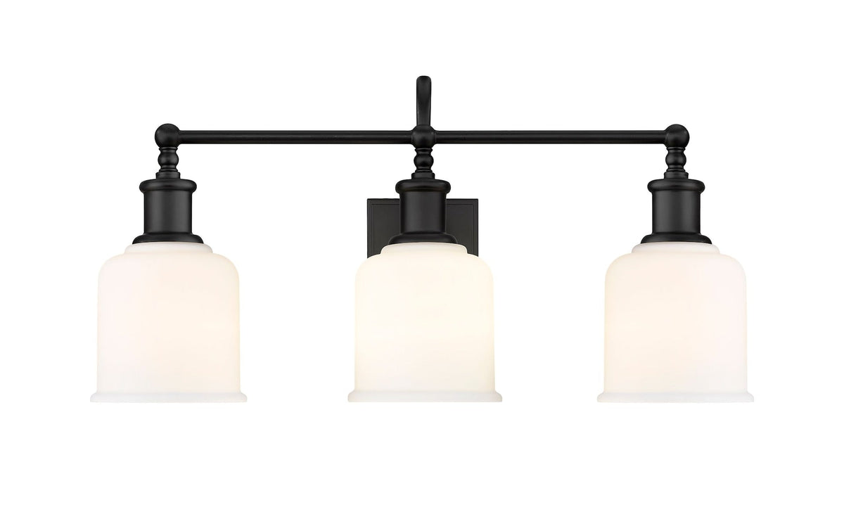 Bryant 3-Light Vanity Light, Black with Opal Shade H1K6 - product image 2