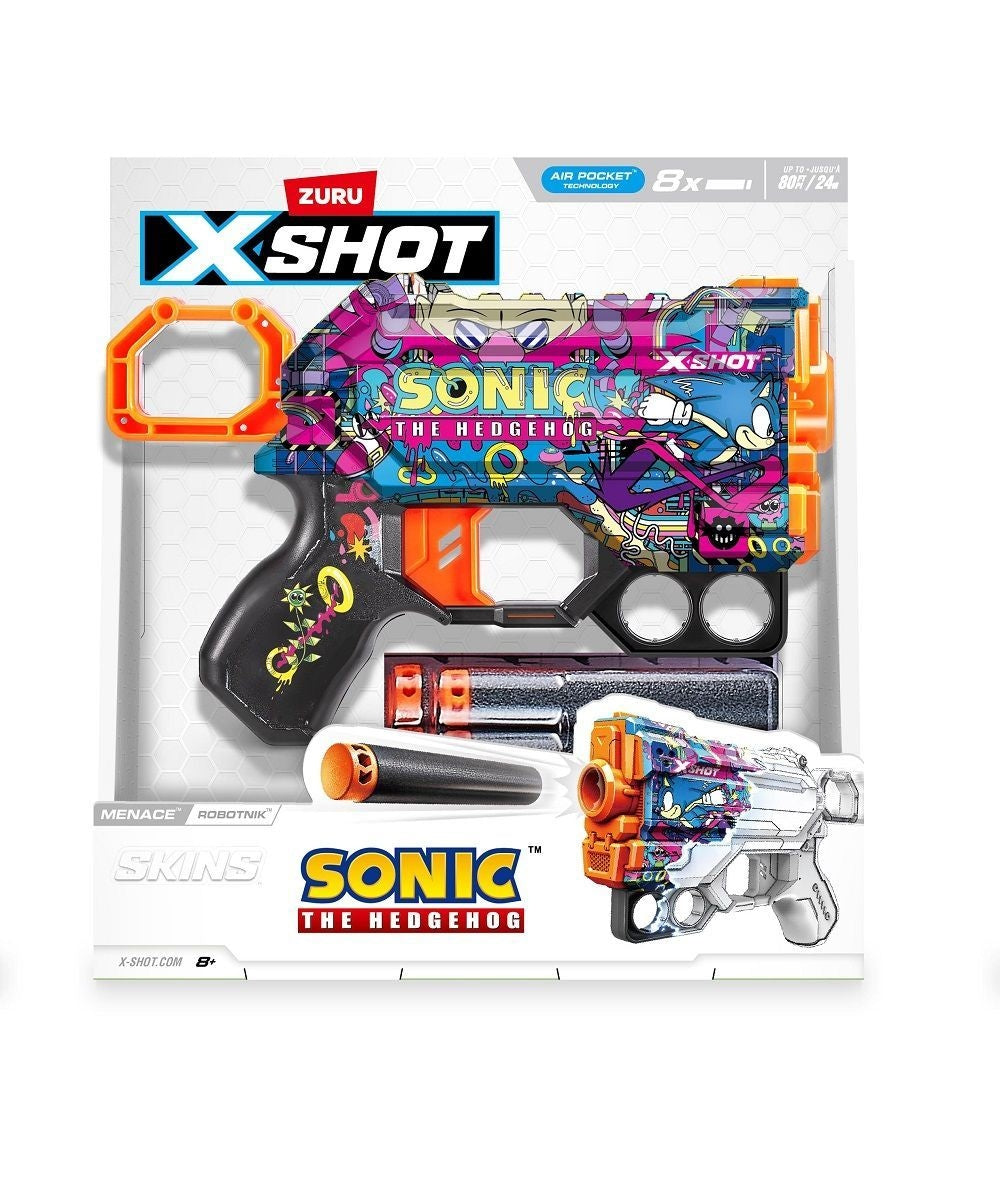 X-Shot Menace Sonic the Hedgehog Skins Foam Dart Toy Blaster for Ages 8+ B7U9 - product image 1