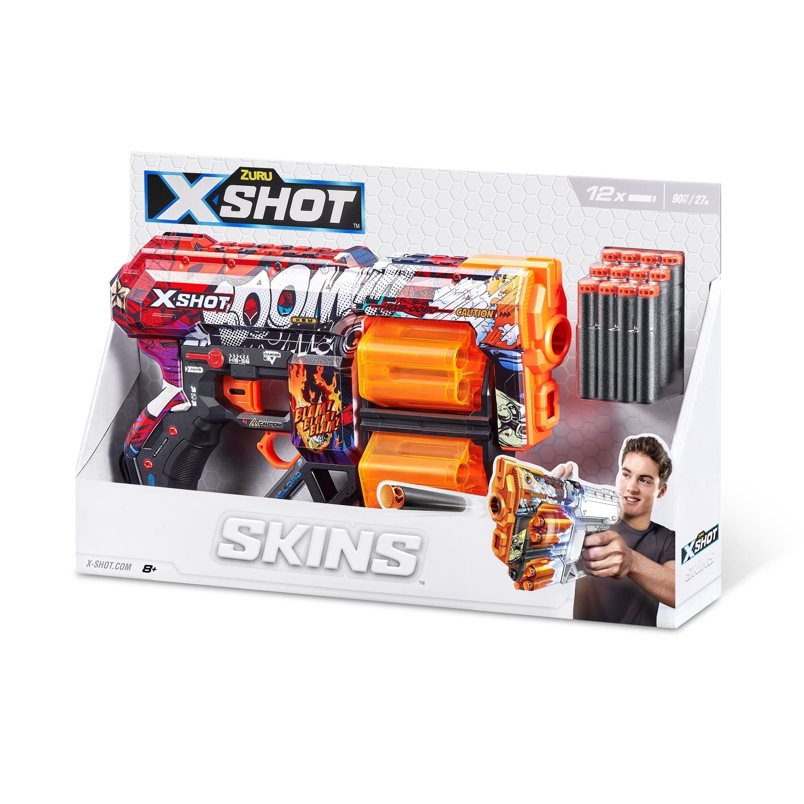 X-Shot Skins Dread, 7 Unique Designs, 12-Dart Capacity, Ages 8+ H2Q6 - product image 8