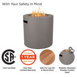 Steel Propane Fire Pit Hidden Tank in Mist Gray, 24-in P6Y8 - product image 8