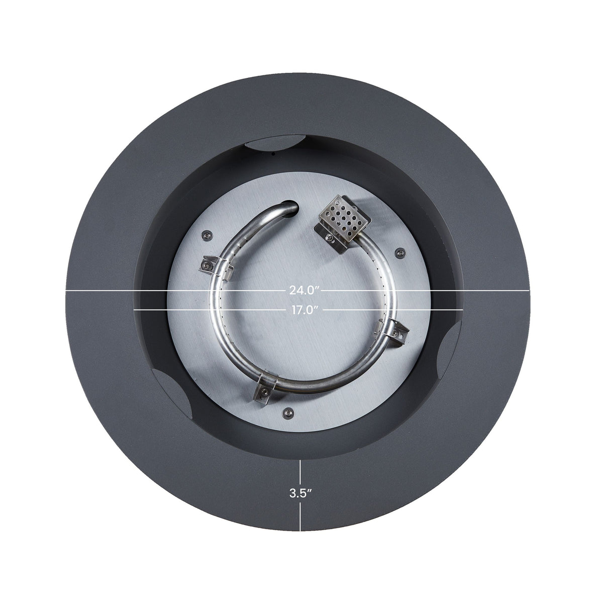 Steel Propane Fire Pit Hidden Tank in Slate, 24-in K6Y6 - product image 5