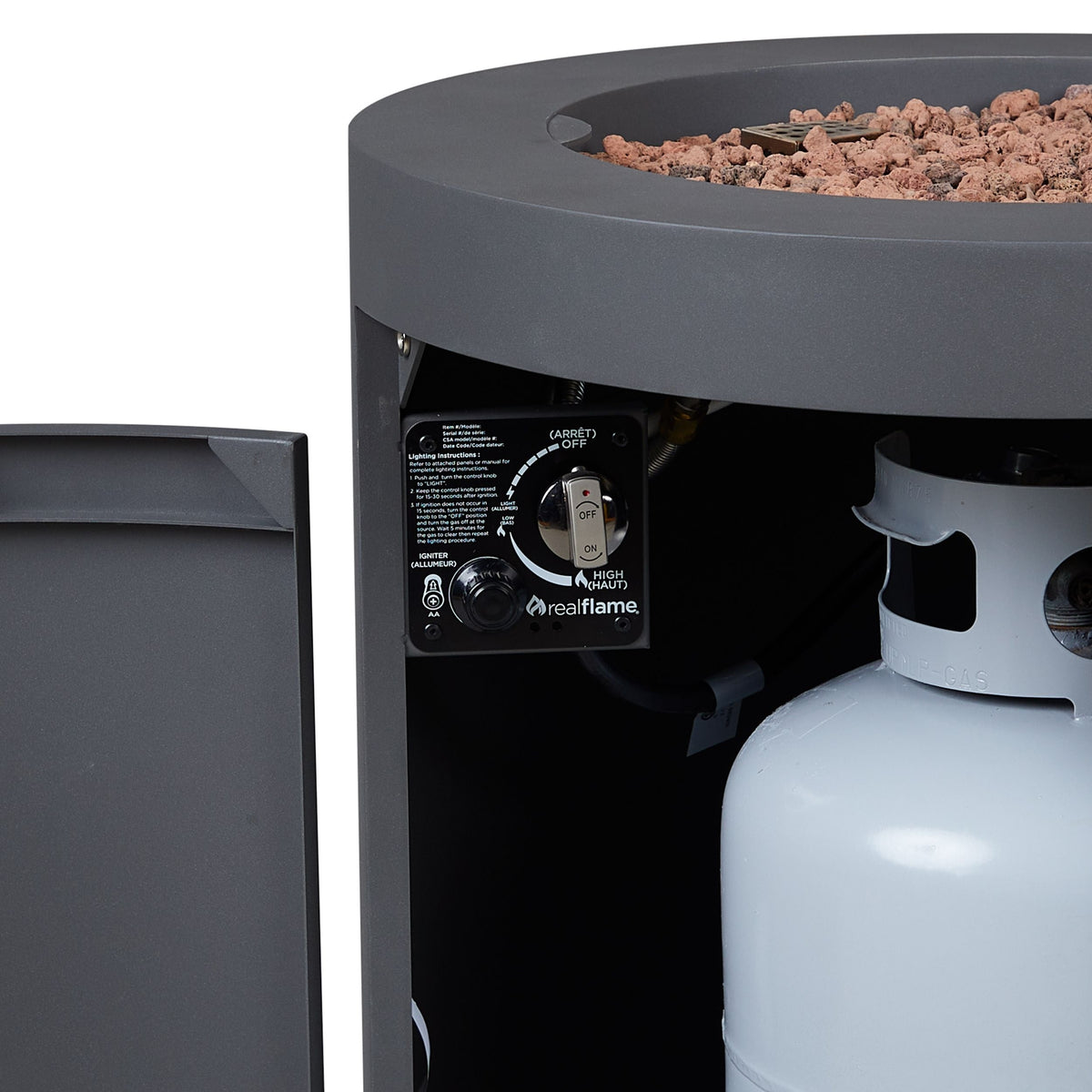 Steel Propane Fire Pit Hidden Tank in Slate, 24-in K6Y6 - product image 8