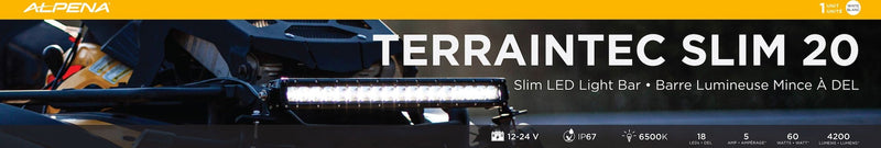 TerrainTec Slim 20 LED Light Bar A9O5