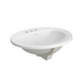 Colony Oval 4-in Center Drop-In Bathroom Sink/Basin, White 20.5x17.5-in C9E2 - product image 1