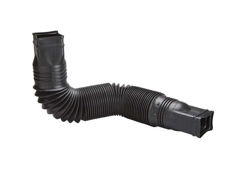 Canada Flex-a-Spout Vinyl Downspout Extension, Rust-proof, Black P6X3