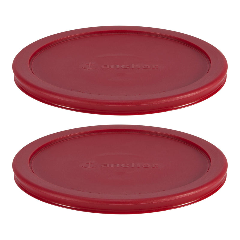 Plastic Lid Set, Red, 2-pc x 7-Cup I6L2