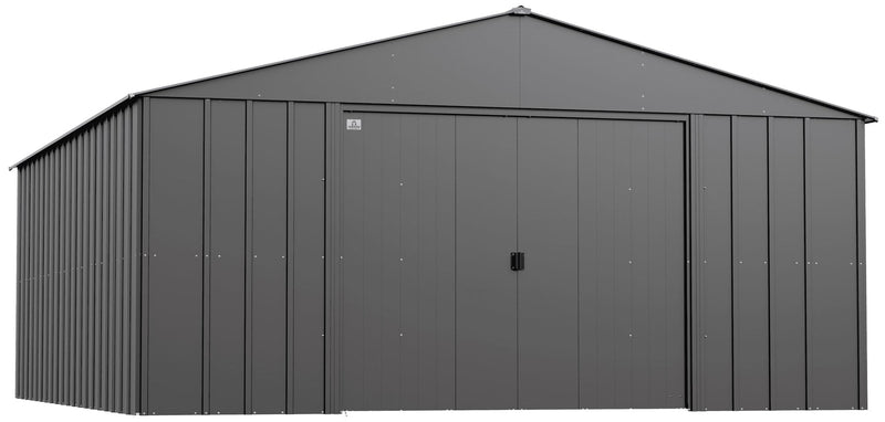 Classic 14x17-ft Charcoal Corrosion-Resistant Steel Shed Q1G6