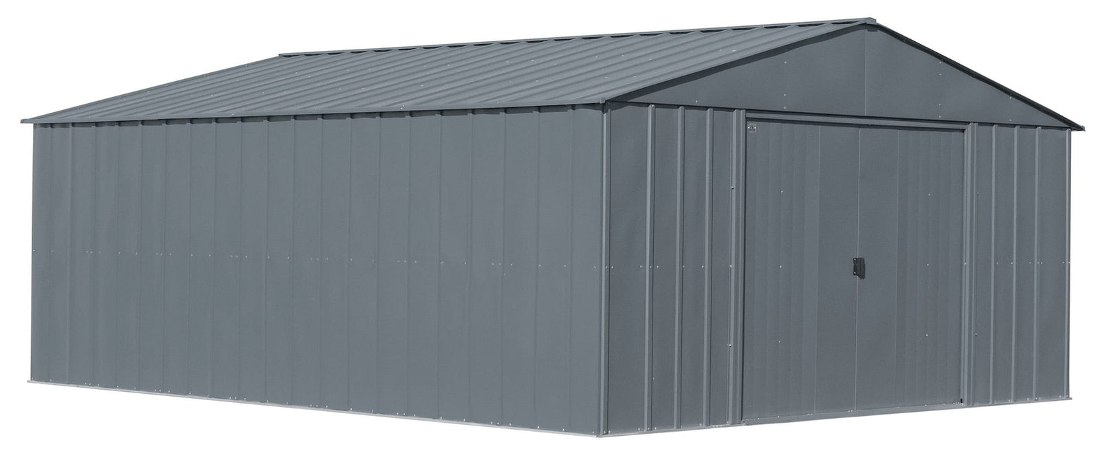 Classic 14x17-ft Charcoal Corrosion-Resistant Steel Shed Q1G6 - product image 3