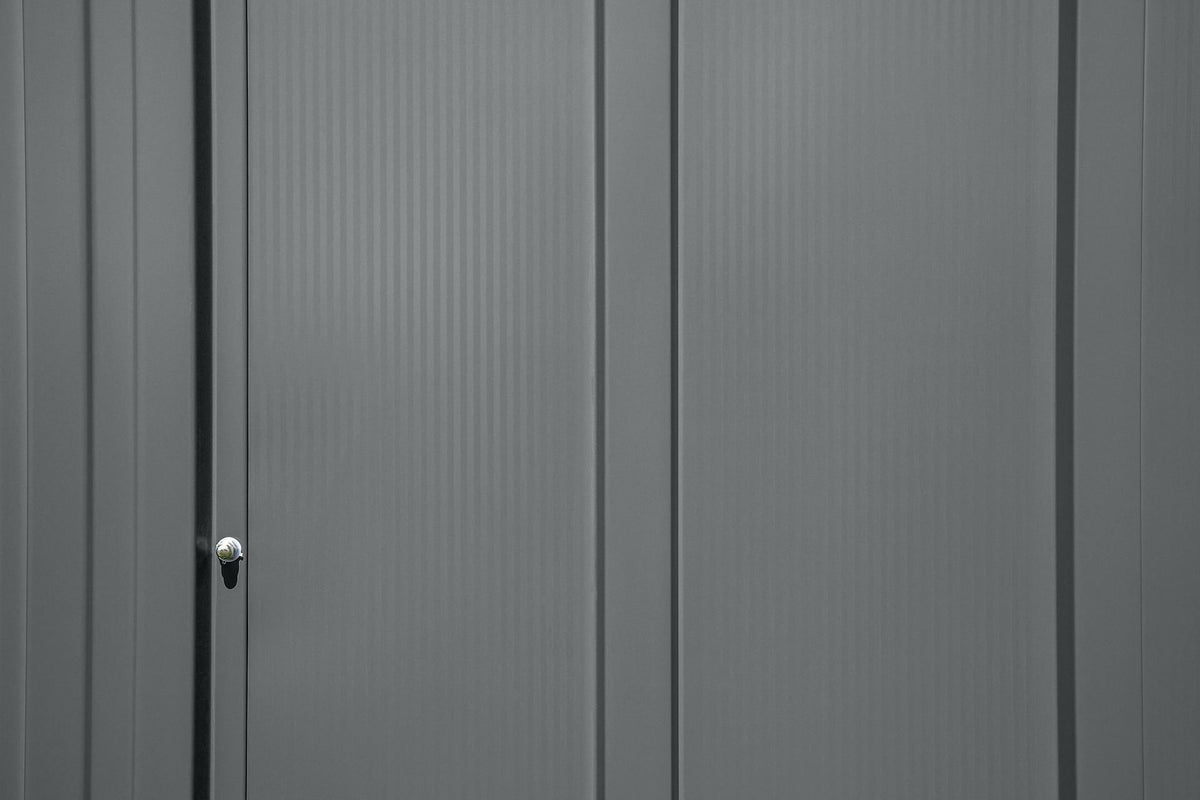 Classic 14x17-ft Charcoal Corrosion-Resistant Steel Shed Q1G6 - product image 7