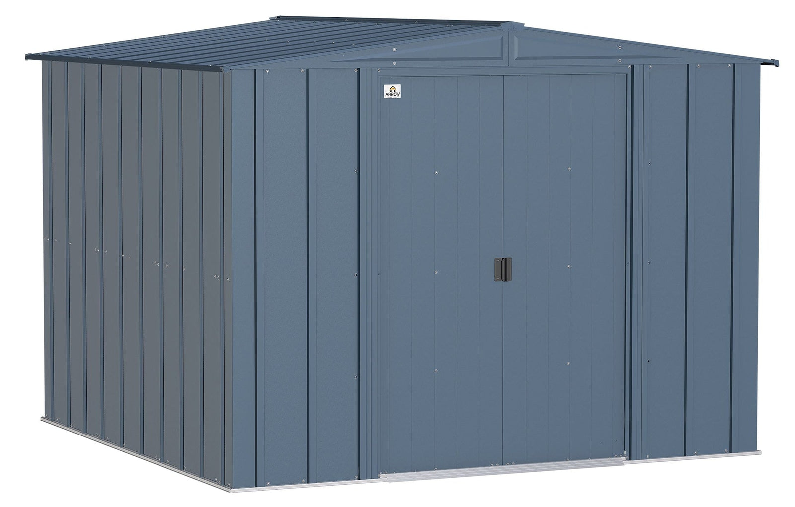 Classic Galvanized Steel Storage Shed, Blue Grey, 8-ft x 8-ft V1A5 - product image 3