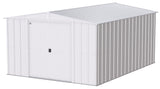 Classic Galvanized Steel Storage Shed, Flute Grey, 10-ft x 14-ft A4A7 - product image 1