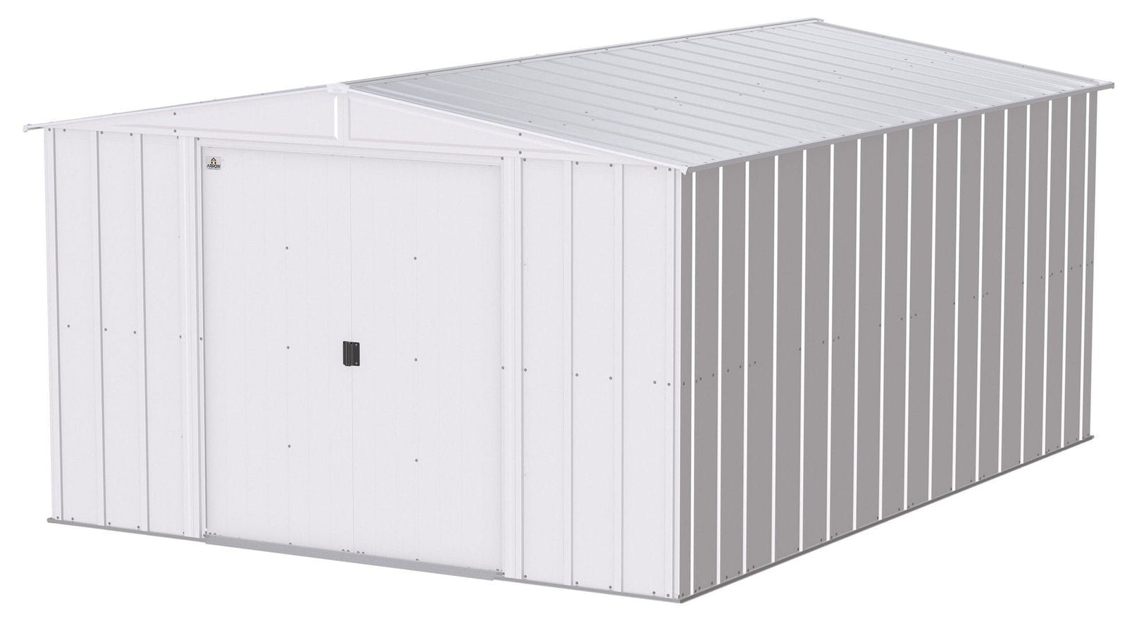 Classic Galvanized Steel Storage Shed, Flute Grey, 10-ft x 14-ft A4A7 - product image 1