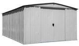Classic Galvanized Steel Storage Shed, Flute Grey, 10-ft x 14-ft A4A7 - product image 3